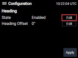 Heading can be configured and enabled by navigating to Configuration > Heading then click on Edit for the State option and choose Enabled. 